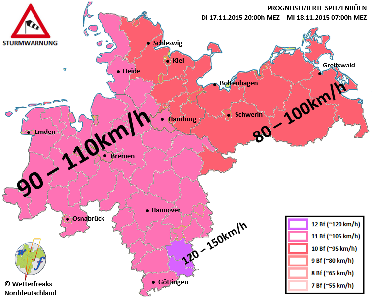 Unwetterwarnung wegen Sturm!!